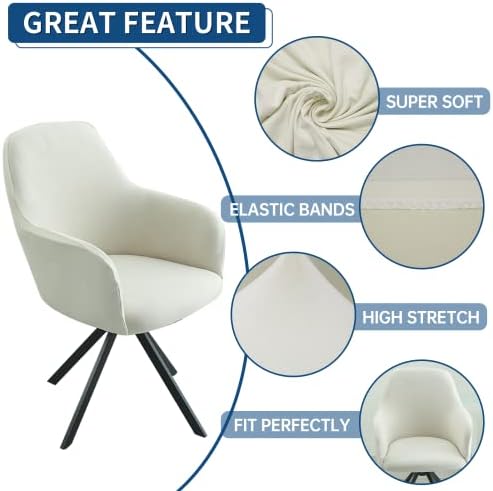 Swivel Armchair Cover for Office and Living Room