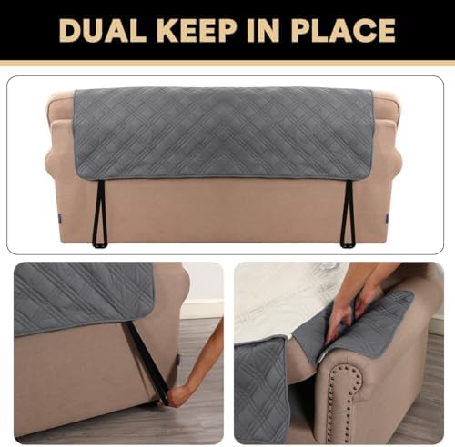 PrinceDeco Waterproof Loveseat Covers 48 Grey