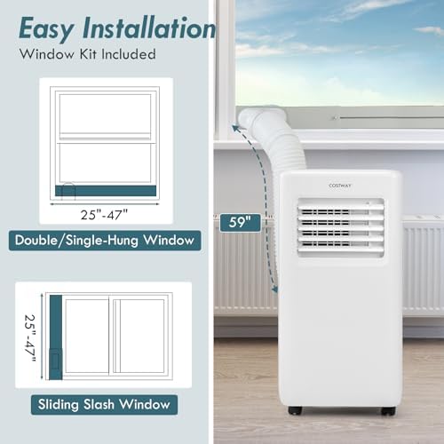 COSTWAY 10000 BTU Portable AC Unit with Fan and Dehumidifier