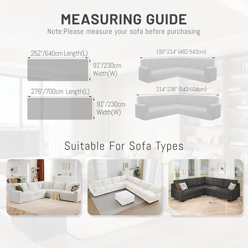 100 Waterproof Corner Sectional Couch Cover L Shape with Tassel