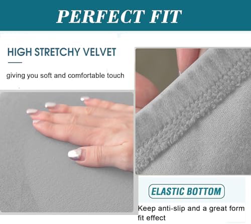 HFCNMY Wingback Chair Covers 2 Piece Stretch Velvet