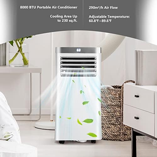 PETSITE 8000 BTU Portable AC with Remote Control