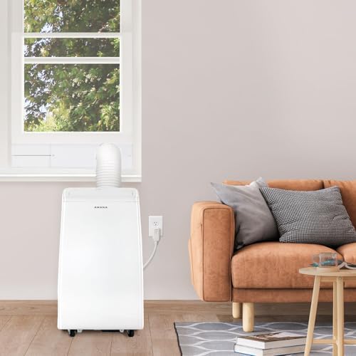 Amana AMAP084AW 8000 BTU Portable Air Conditioner with Dehumidifier and Remote Control