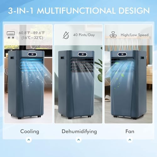 DORTALA Portable AC Unit 8000 BTU Dark Blue