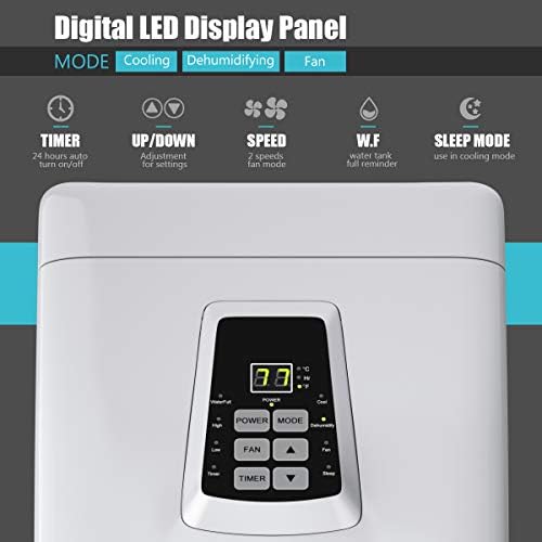 COSTWAY 8000 BTU Portable Air Conditioner with Remote Control