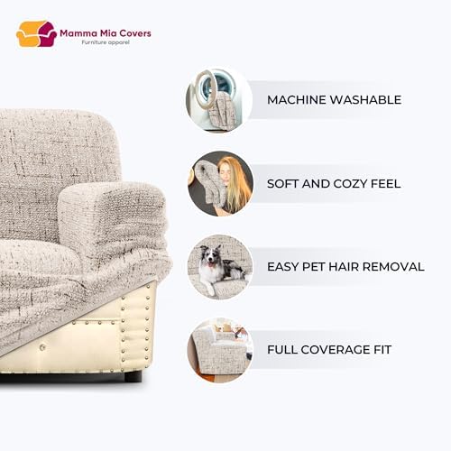 PAULATO BY GAICO Stretch Sofa Slipcover - Venezia Cream
