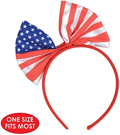 Beistle Patriotic Bow Headbands 3 Pack