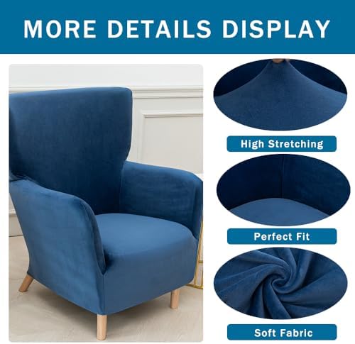 NILUOH Stretch Velvet Armchair Slipcover 1-Piece