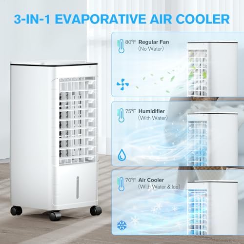 Windowless Portable AC Unit with 116 Gallon Tank and Remote Control