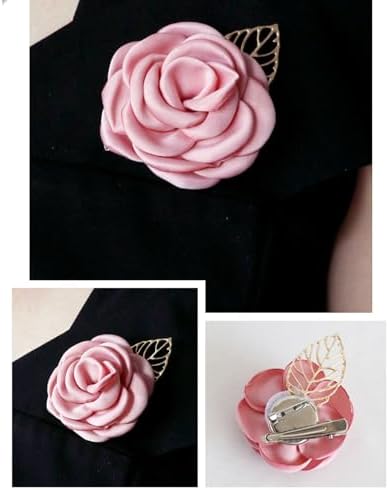 Set Of 6 Elegant Wedding Flower Pins For Newlyweds