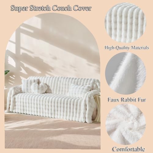 3D Bubble Mat Faux Fur Sofa Cover for Home and Pets