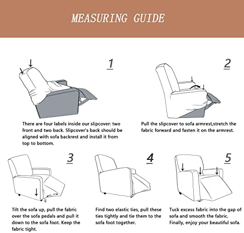 GUYIRT Wingback Chair Slipcover Pattern 1 Piece Removable Washable Modern Style