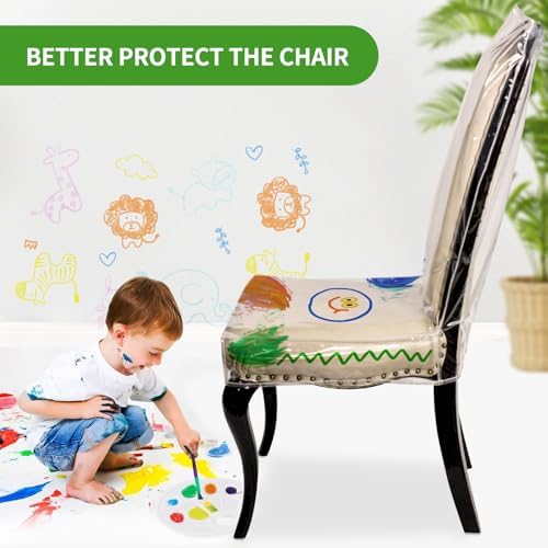 Crystal Clear PVC Dining Chair Cover for Home and Party Use
