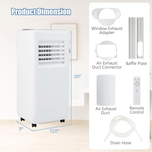 GOFLAME 8000 BTU Portable Air Conditioner with 3-in-1 Function
