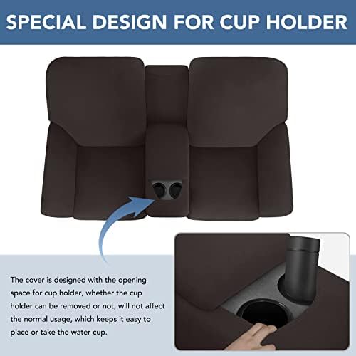 Easy Going Stretch Recliner Loveseat Cover with Console and Storage