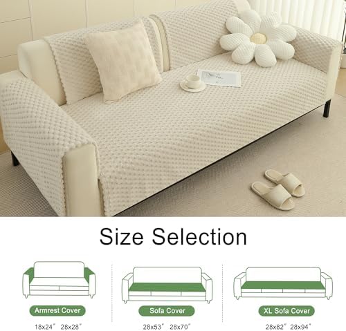 Foxdecor Dog Couch Cover 28x53 White