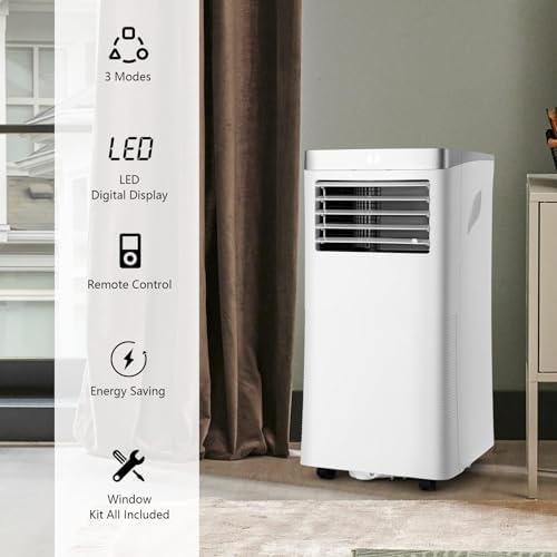 DORTALA 8000 BTU Portable AC with Dehumidifier and Fan