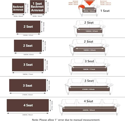 Waterproof Chenille Couch Cover for Living Room and Bedroom