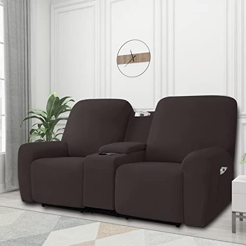 Easy Going Stretch Recliner Loveseat Cover with Console and Storage
