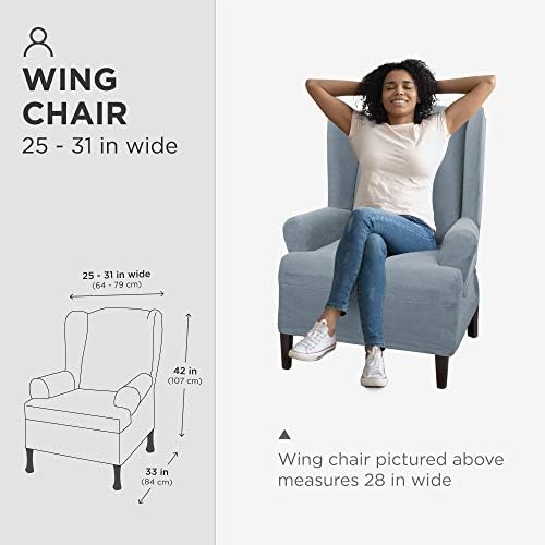 MAYTEX 4300315 Pixel Soft Stretch Wingback Chair Slipcover