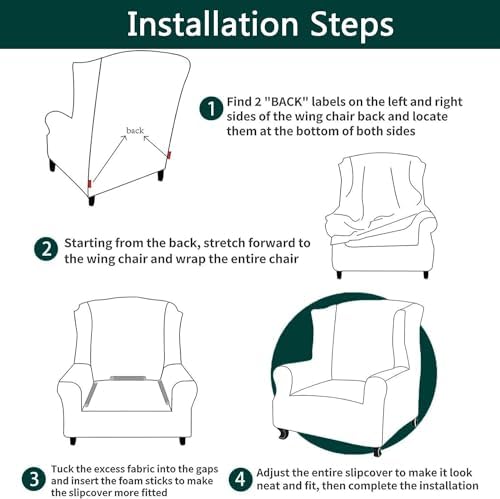 Wingback Chair Slipcover Cat Scratch Proof