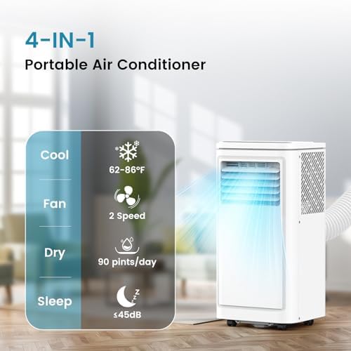 COWSAR 8000 BTU Portable Air Conditioner for 350 Sq Ft Room