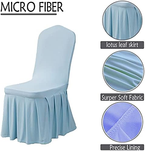 Dimatic Dining Chair Covers Set of 6 Lightblue