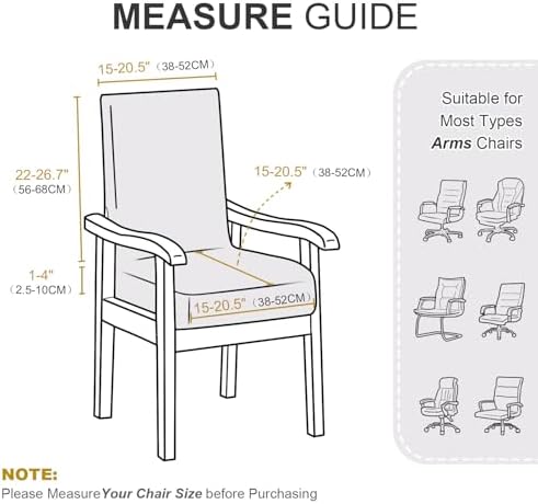 NICEEC Brown Spandex Chair Covers Set of 2