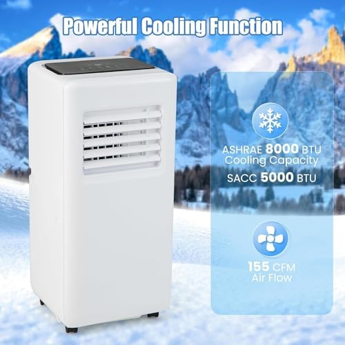 GOFLAME 8000 BTU Portable Air Conditioner with 3-in-1 Function