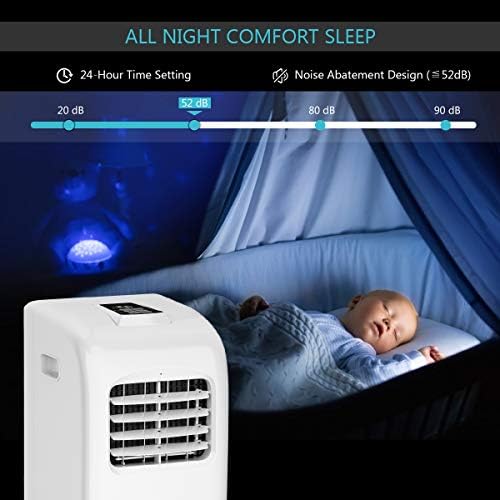 COSTWAY 8000 BTU Portable Air Conditioner with Remote Control