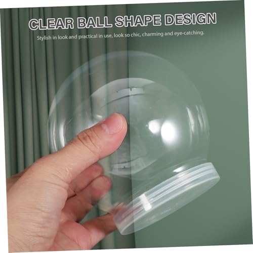 10Pcs Clear Plastic Ball Containers for DIY Crafts and Party Favors
