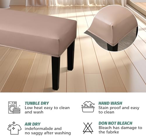 FUANGUI Waterproof Bench Cover Stretch Fit for Dining Chairs and Benches