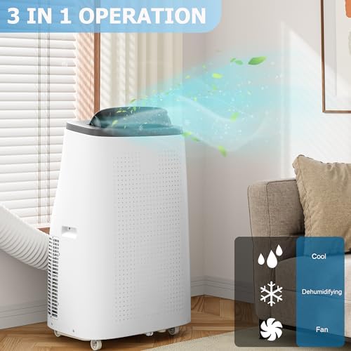 COZONY 14000 BTU Portable AC Unit with Dehumidifier and Fan