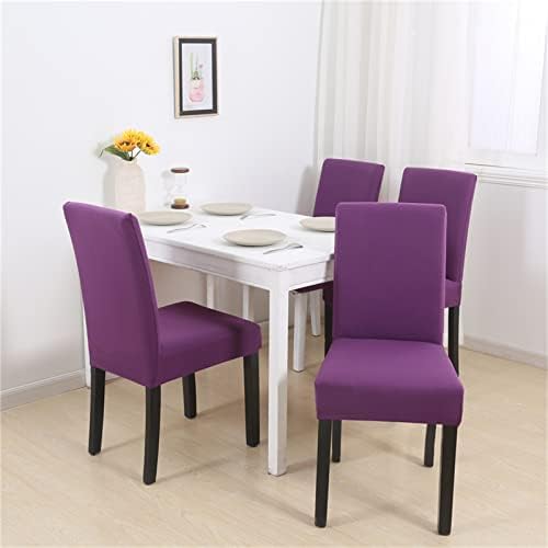 Jusmate Stretch Spandex Chair Covers Set of 4 Purple