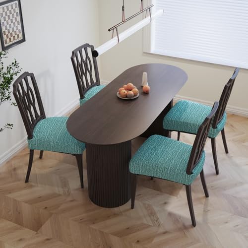 Lawalon Pro Fit Dining Chair Seat Cover Set of 2 Blue