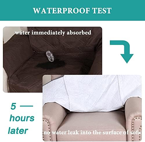 Turquoize Waterproof Sofa Slipcover for Pets and Kids 68 Brown