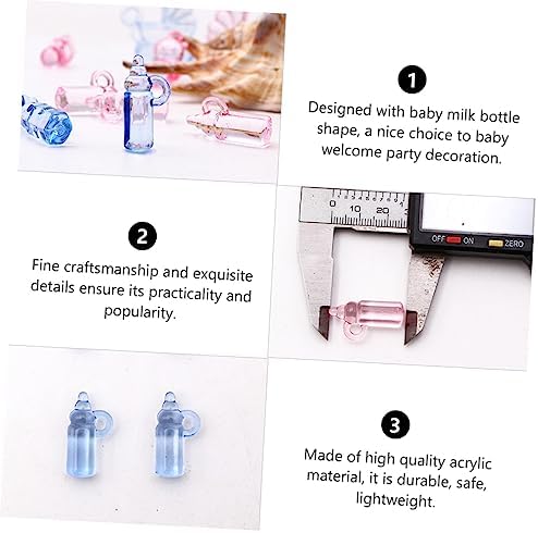 48pcs Acrylic Bottle Decors for Baby Shower Favors