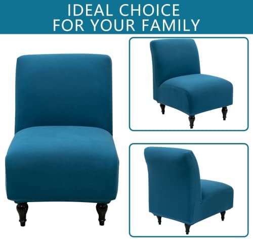 Liykimt Armless Chair Slipcover Stretch Spandex Removable Cover for Accent Furniture