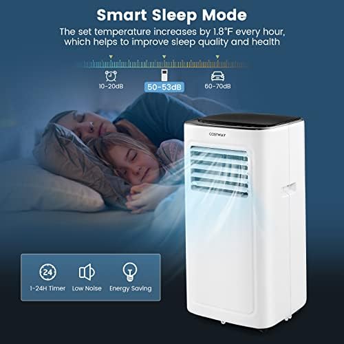COSTWAY 9000 BTU Portable Air Conditioner with Dehumidifier