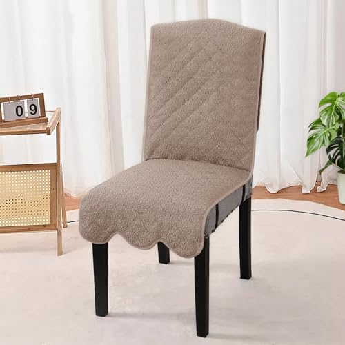 HVERSAILTEX Waterproof Dining Chair Covers Set of 2 Taupe