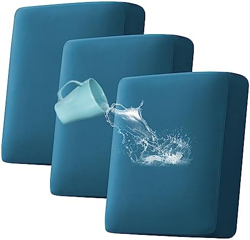HVERSAILTEX 3 Piece Sofa Slipcovers Peacock Blue