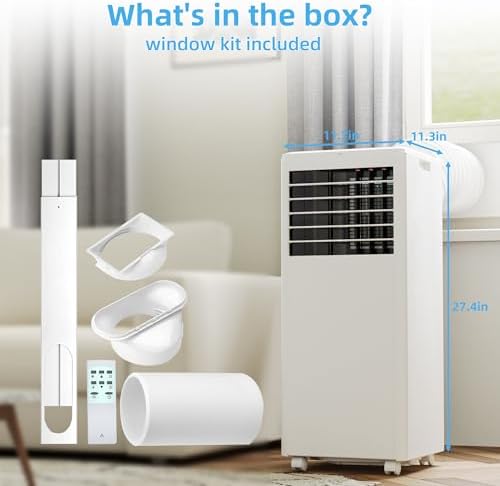 JustSmart 8000Btus Portable AC 3-in-1 Cooling Fan Dehumidifier