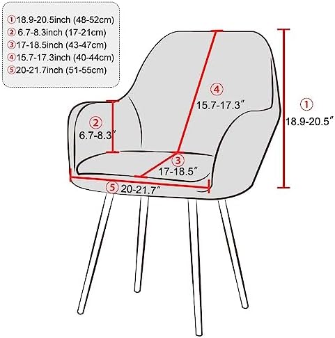 Velvet Swivel Armrest Curved Back Chair Cover 1 Pack