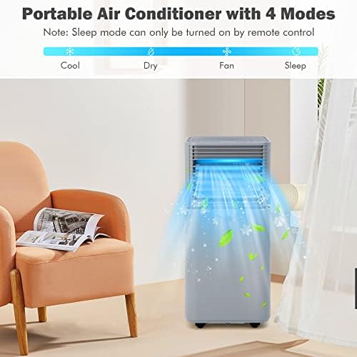 PETSITE 8000 BTU Portable Air Conditioner with Fan and Dehumidifier