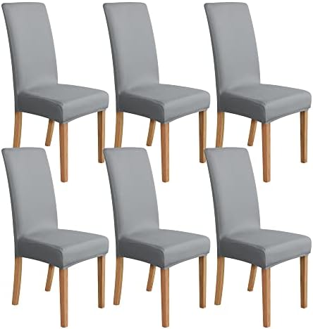 Amazon Basics Light Grey Dining Chair Covers Pack of 6