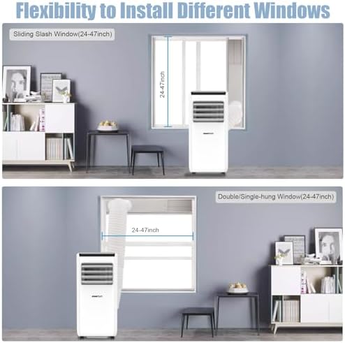 RIMKOLO 10000 BTU Portable Air Conditioner with 5 Modes and Remote Control