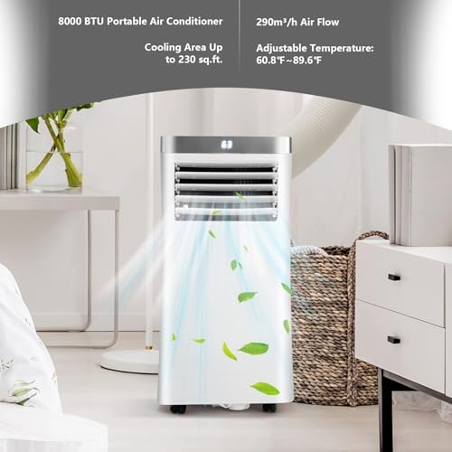 DORTALA 8000 BTU Portable AC with Dehumidifier and Fan