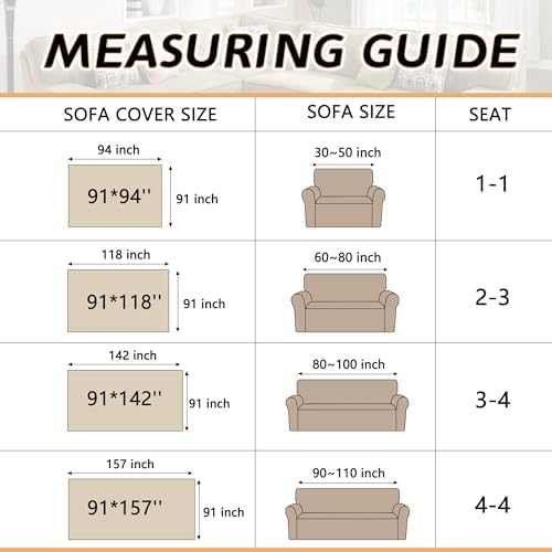 Arfntevss Fuzzy Sofa Cover 3 Seat Slipcover Cream