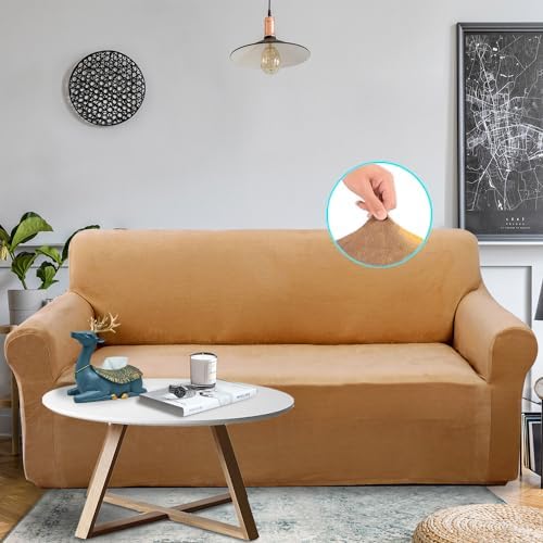 U-Nice Home Velvet Sofa Cover for 3 Cushion Couch