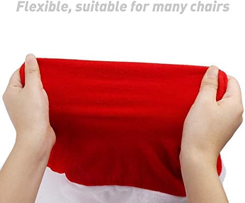 CCINEE 6PCS Christmas Chair Covers with Santa Hat Design